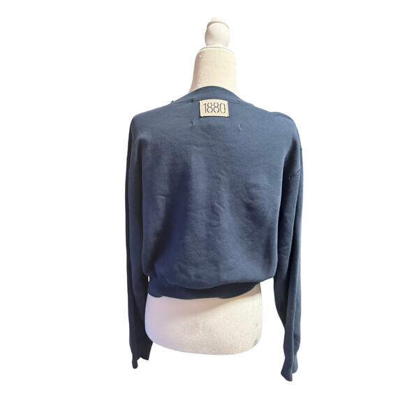 RILEY 1880 Vintage/FREE PEOPLE Navy Sweatshirt in Sz Medium - Picture 2 of 5
